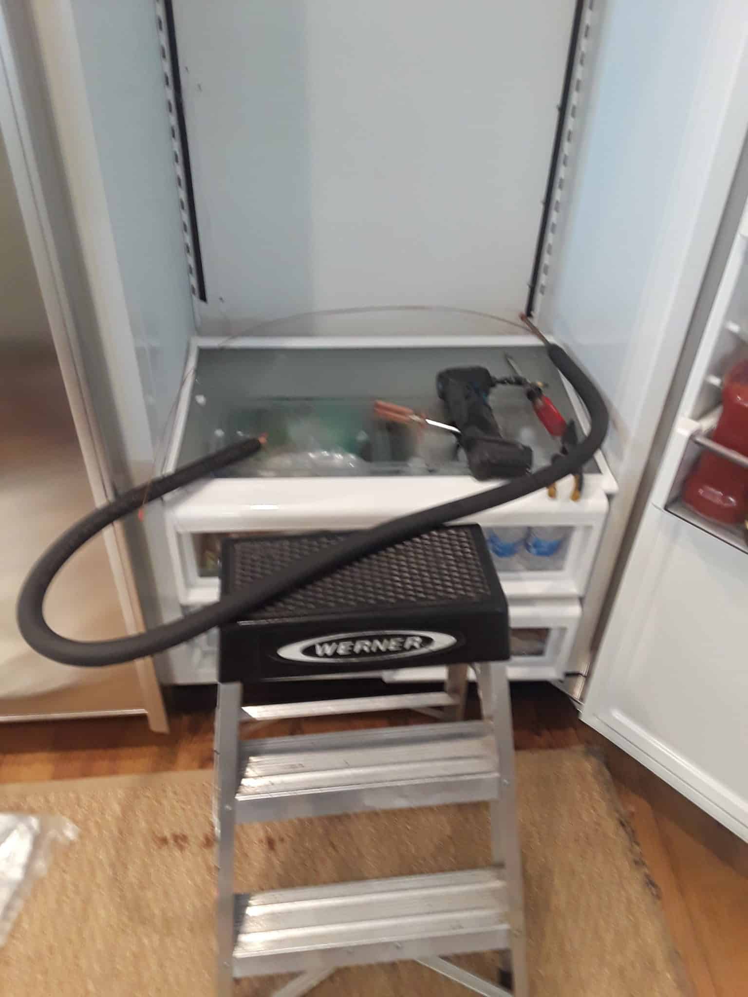 New Heat Exchange ready to be threaded into machine New Heat Exchange ready to be threaded into machine