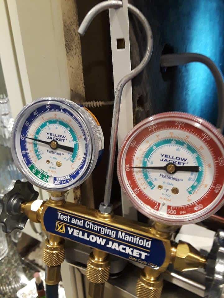 We are recharging and checking pressure levels on the freon We are recharging and checking pressure levels on the freon