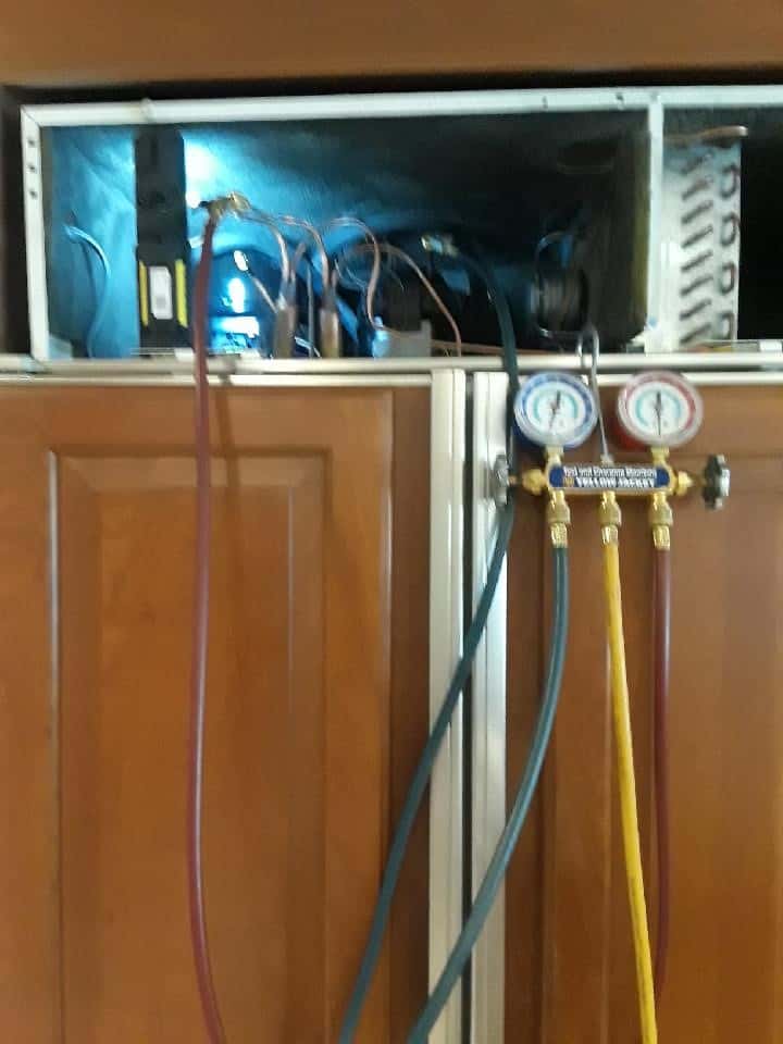 Checking high and low pressure sides Checking high and low pressure sides on a sub zero refrigerator